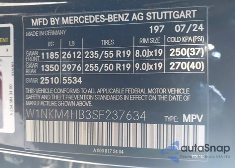 2025 Mercedes-Benz Glc 300 4Matic Suv z USA, uszkodzony, nr VIN W1NKM4HB3SF237634